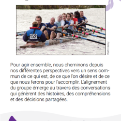 cheminer vers l'alignement. carte clé des dynamiques de groupe